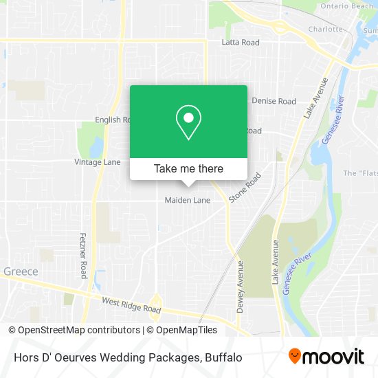 Mapa de Hors D' Oeurves Wedding Packages