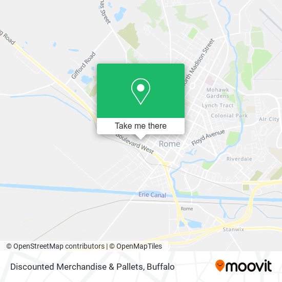 Mapa de Discounted Merchandise & Pallets