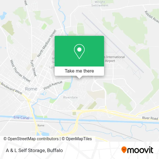 A & L Self Storage map