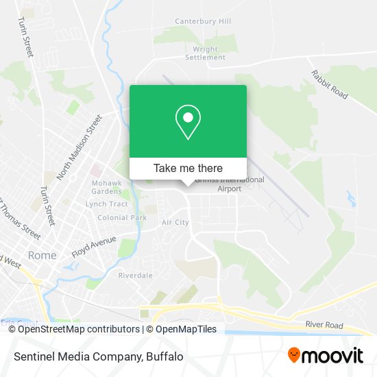 Mapa de Sentinel Media Company
