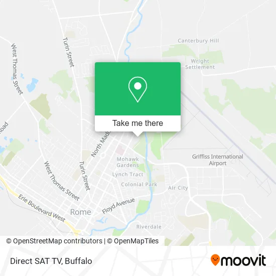 Direct SAT TV map