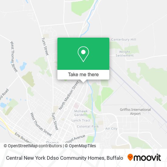 Mapa de Central New York Ddso Community Homes