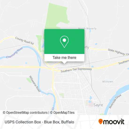 USPS Collection Box - Blue Box map