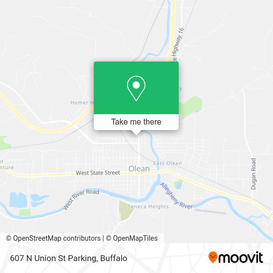 607 N Union St Parking map