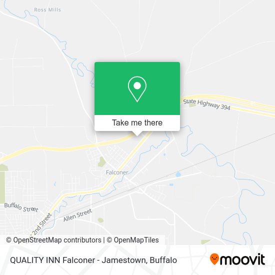 Mapa de QUALITY INN Falconer - Jamestown