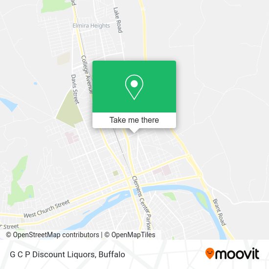 G C P Discount Liquors map