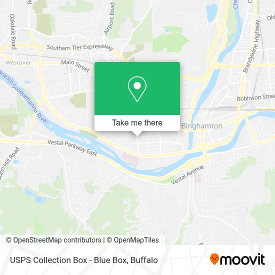 USPS Collection Box - Blue Box map