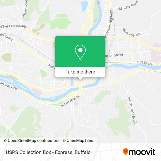 USPS Collection Box - Express map