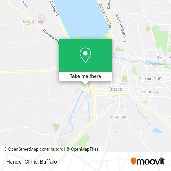 Hanger Clinic map