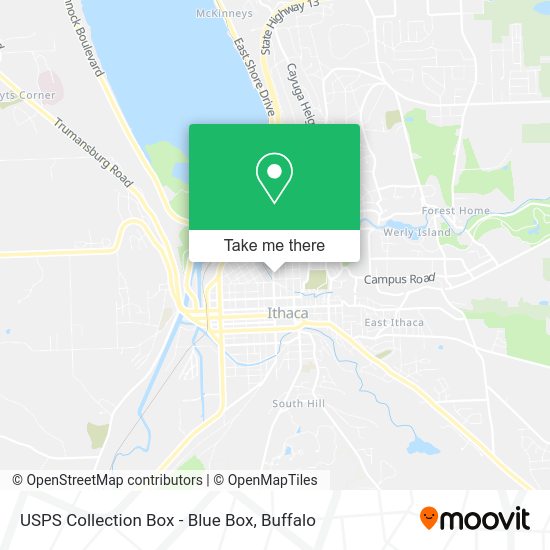 USPS Collection Box - Blue Box map