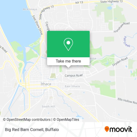 Big Red Barn Cornell map