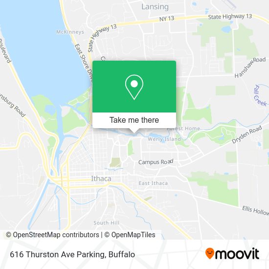 Mapa de 616 Thurston Ave Parking