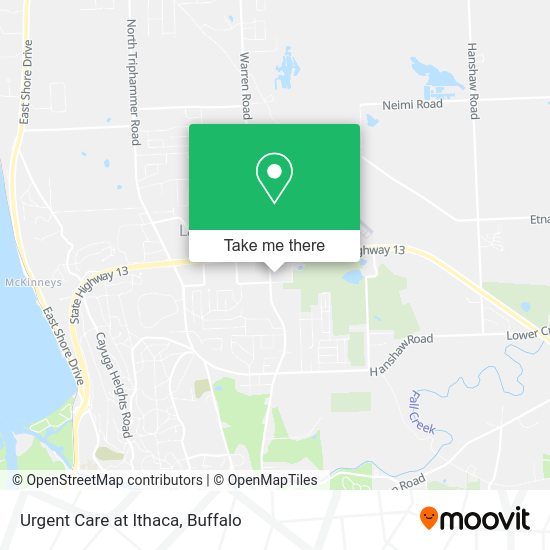 Urgent Care at Ithaca map