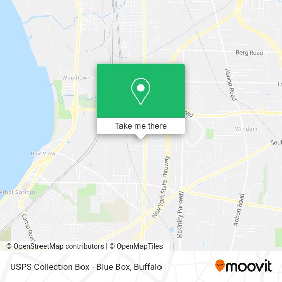 USPS Collection Box - Blue Box map