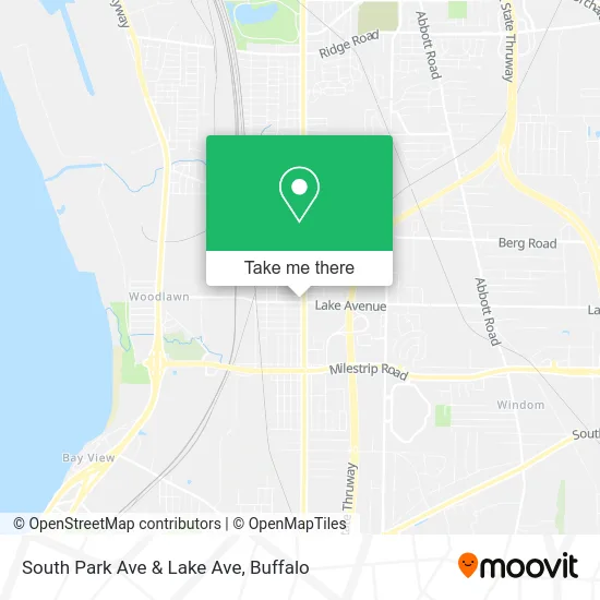 South Park Ave & Lake Ave map