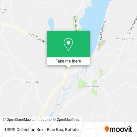 USPS Collection Box - Blue Box map