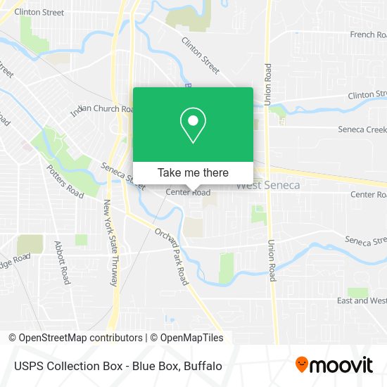 USPS Collection Box - Blue Box map