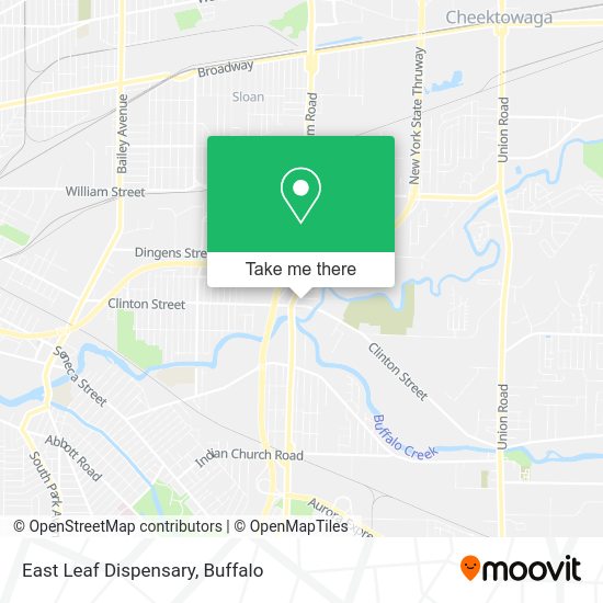 East Leaf Dispensary map