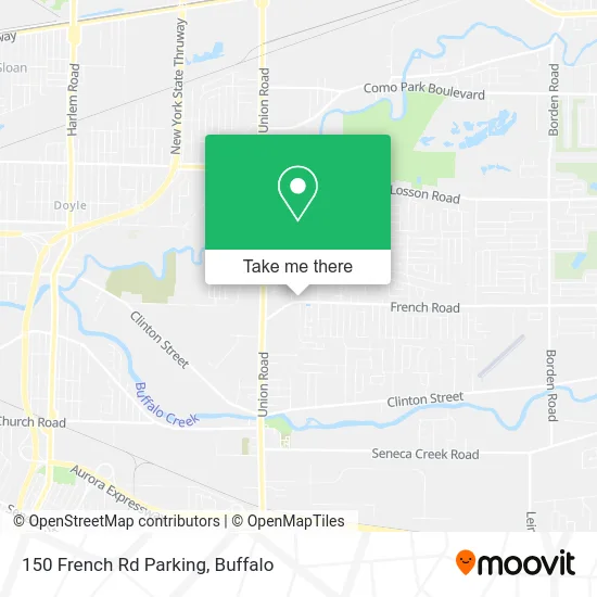 150 French Rd Parking map