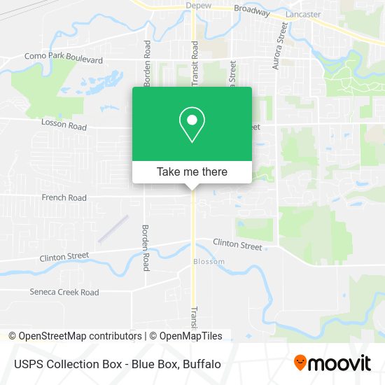 USPS Collection Box - Blue Box map