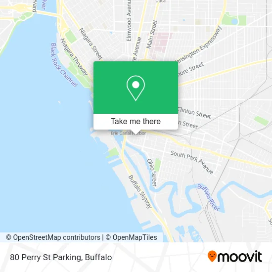 80 Perry St Parking map