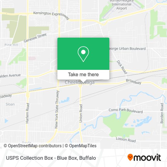 USPS Collection Box - Blue Box map