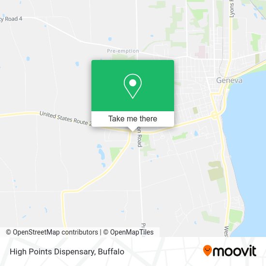 High Points Dispensary map