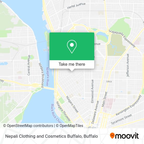 Mapa de Nepali Clothing and Cosmetics Buffalo