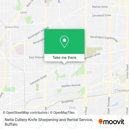 Nella Cutlery Knife Sharpening and Rental Service map