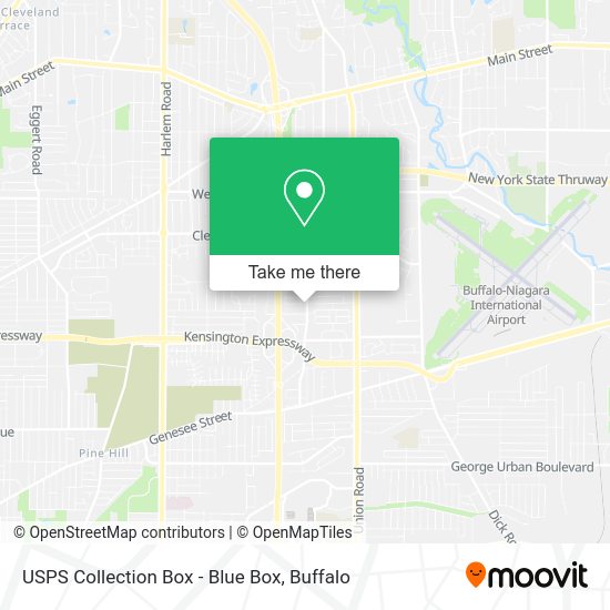USPS Collection Box - Blue Box map