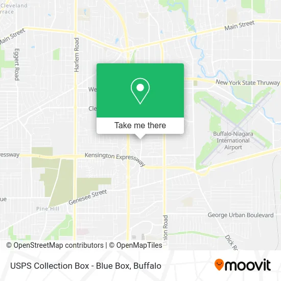 USPS Collection Box - Blue Box map