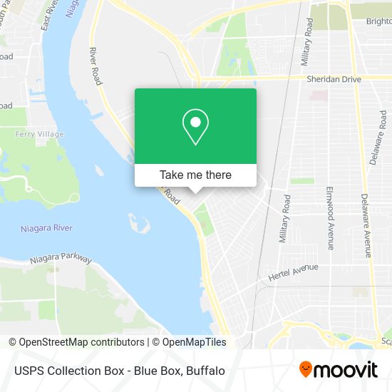 Mapa de USPS Collection Box - Blue Box