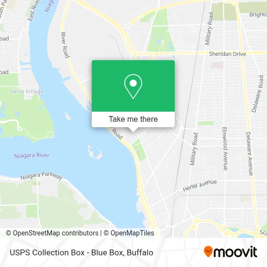 USPS Collection Box - Blue Box map