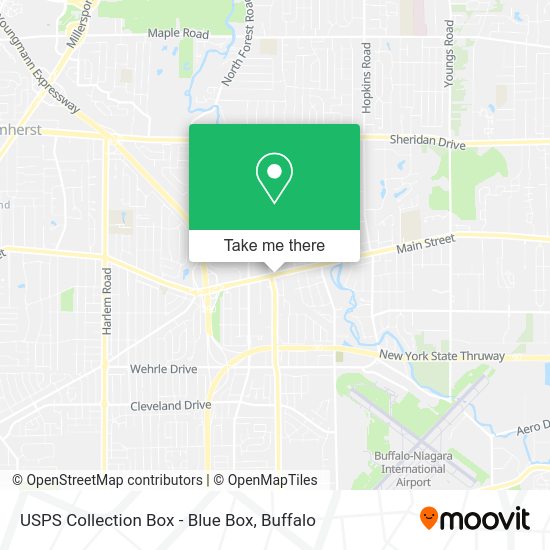 USPS Collection Box - Blue Box map
