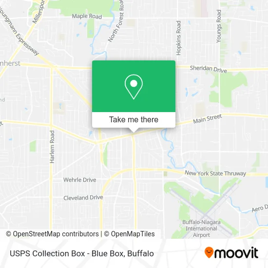 USPS Collection Box - Blue Box map