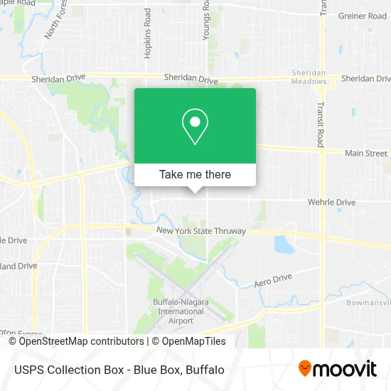 USPS Collection Box - Blue Box map
