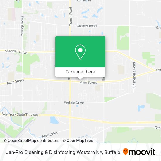Jan-Pro Cleaning & Disinfecting Western NY map