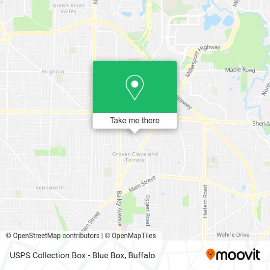 Mapa de USPS Collection Box - Blue Box