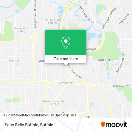 Mapa de Sono Bello Buffalo