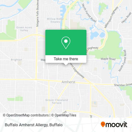 Buffalo Amherst Allergy map