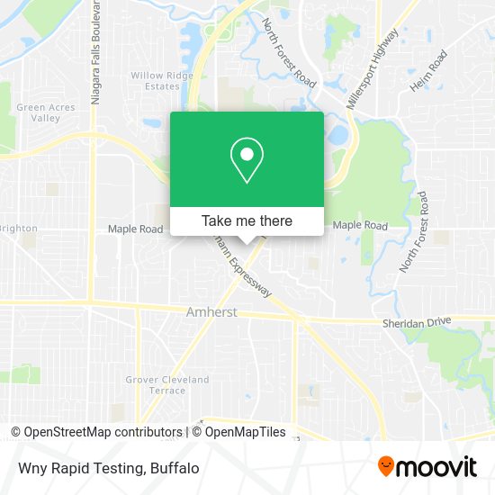 Mapa de Wny Rapid Testing