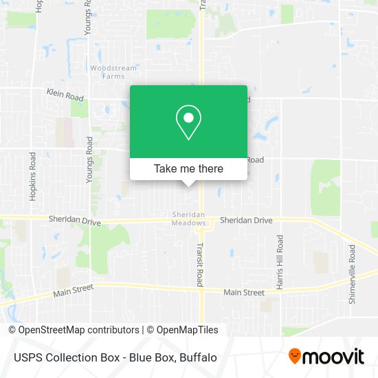 USPS Collection Box - Blue Box map