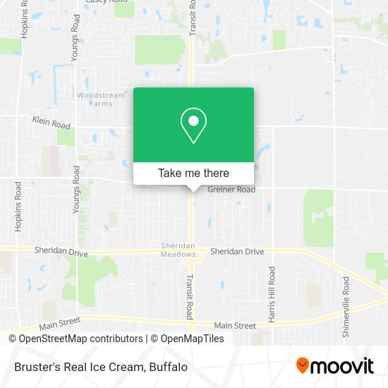 Bruster's Real Ice Cream map