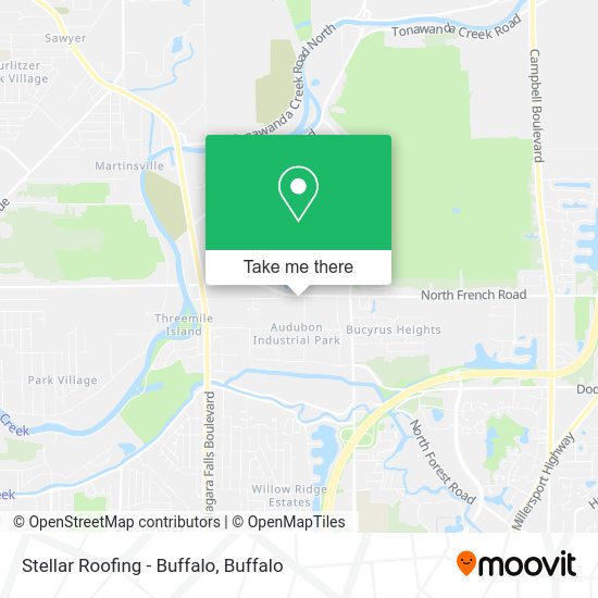 Stellar Roofing - Buffalo map