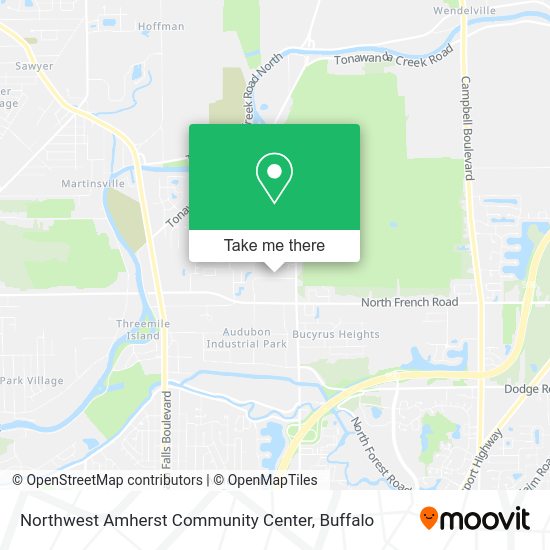 Northwest Amherst Community Center map