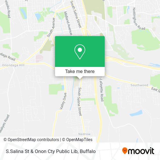 S.Salina St & Onon Cty Public Lib map
