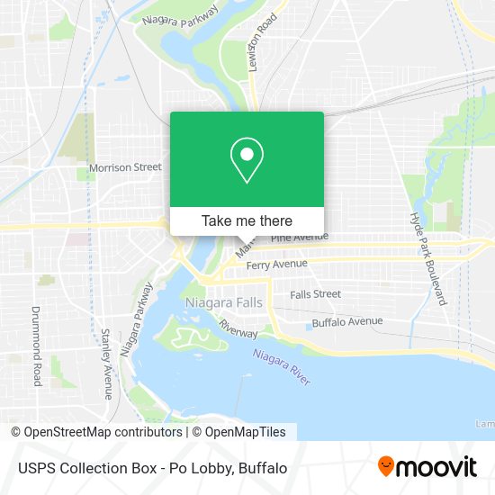 Mapa de USPS Collection Box - Po Lobby