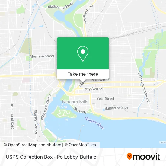 USPS Collection Box - Po Lobby map
