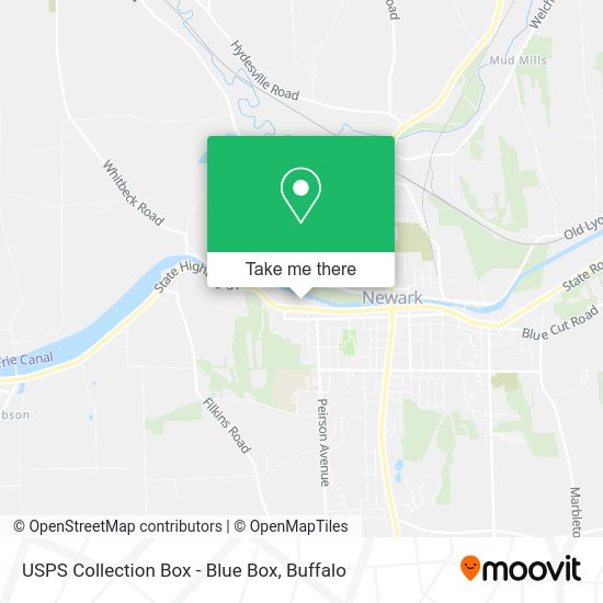 USPS Collection Box - Blue Box map