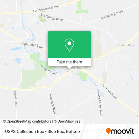 USPS Collection Box - Blue Box map